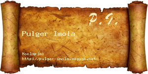Pulger Imola névjegykártya